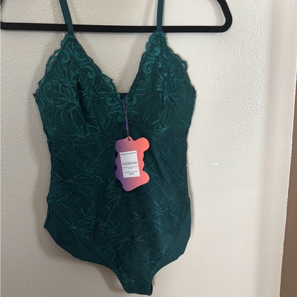 Green Lace Bodysuit